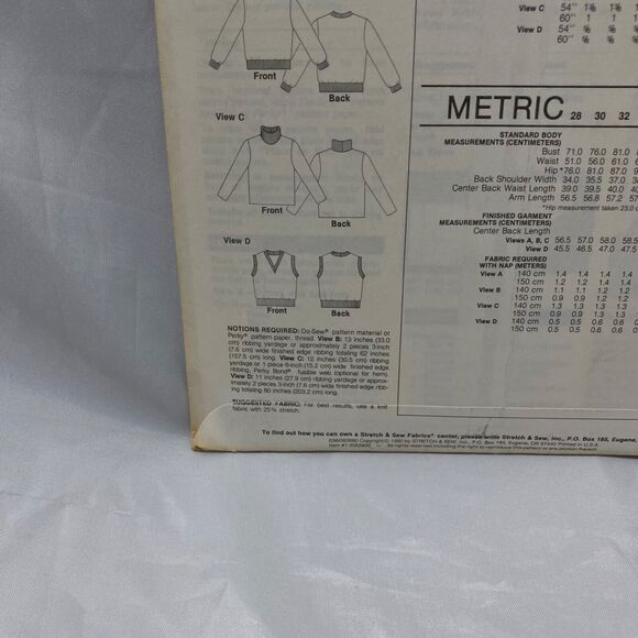 1980 Stretch and Sew Pullover Tops Design Patterns By Ann Person Vintage - Picture 7 of 9